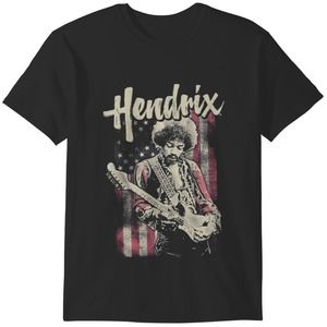 Jimi Hendrix Flag Rock And Roll Vintage Music Shirt
